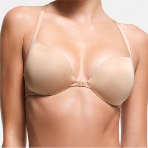 SKIMS Ultimate push-up front close racer bra sand BA-PLG-4376